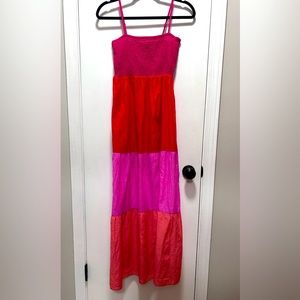 Loft Color Block Tiered Maxi